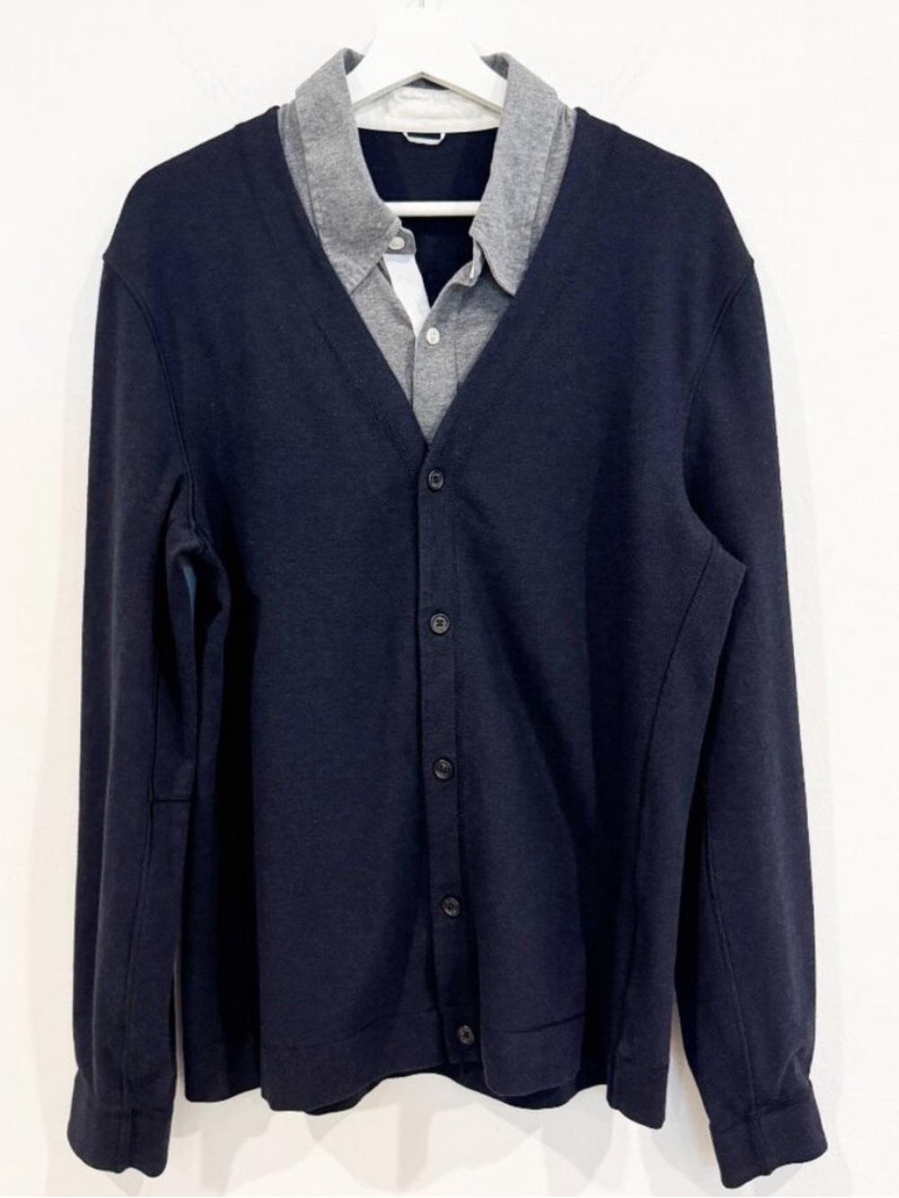 Kit & Ace Layered Knit Cardigan Sweater Medium Preppy Academia GrandpaCore Smart
